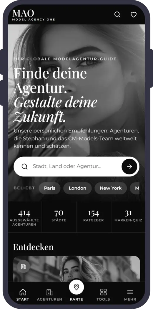 Model Agency One App Start